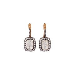 Rose Cut Diamond Earring in Victorian Style