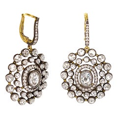 Rose-Cut Diamond Earrings