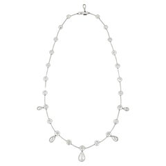 Rose-Cut Diamond Necklace, 14.73 Carats