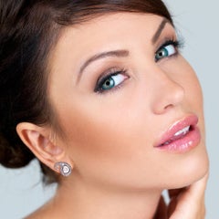 Rose Cut Diamond Paisley Stud Earrings