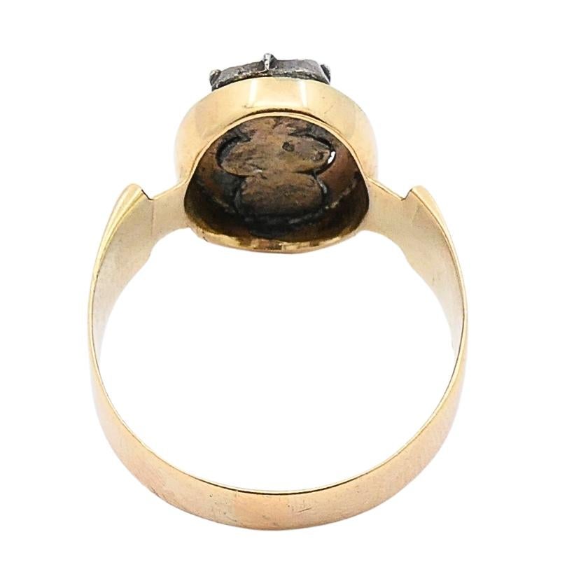 Rose Cut Diamond Ring 14k Gold Vintage Jewelry For Sale 4