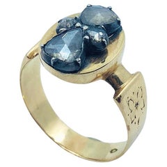 Rose Cut Diamond Ring 14k Gold Vintage Jewelry