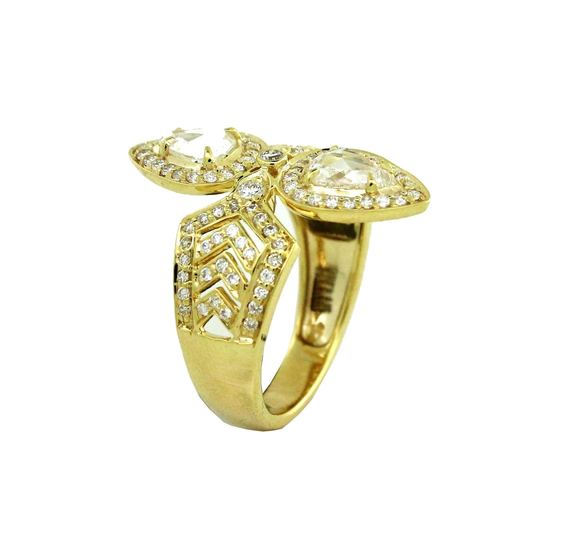 Art Deco Rose Cut Diamond Ring For Sale