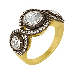 Rose-Cut Three-stone Diamond Ring Vintage Rose-Cut Three-stone Diamond Ring