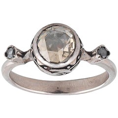 Rose Cut Diamond Single-Stone Ring