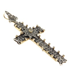 Rose Cut Diamonds 9 Carat Yellow Gold Pendant