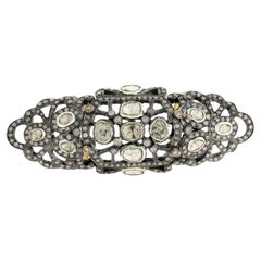 Rose Cut Diamonds Knuckle Ring Made In 18k Gold & Silver