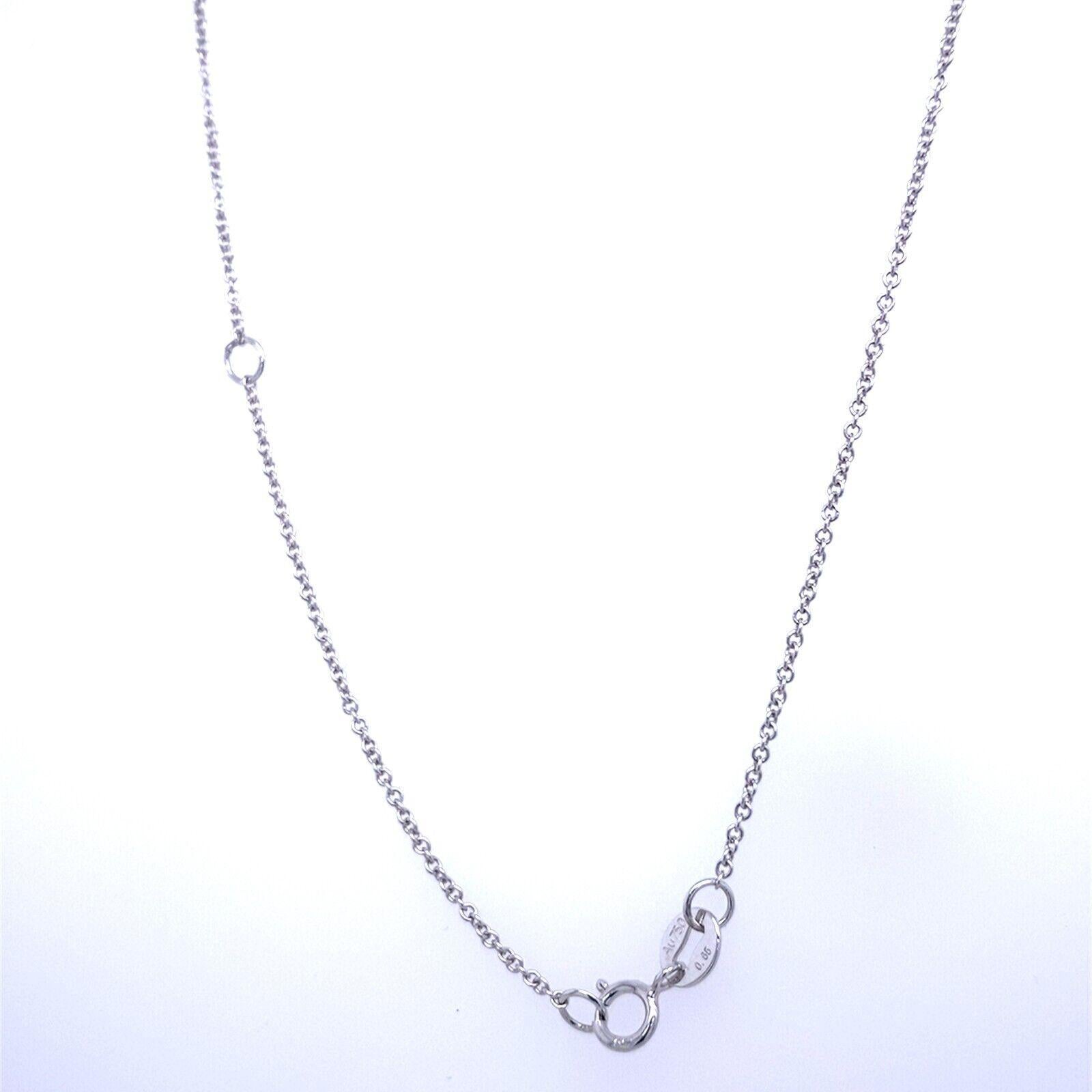 Rose Cut Floating Diamond Necklace Set in 18ct White Gold In New Condition For Sale In London, GB