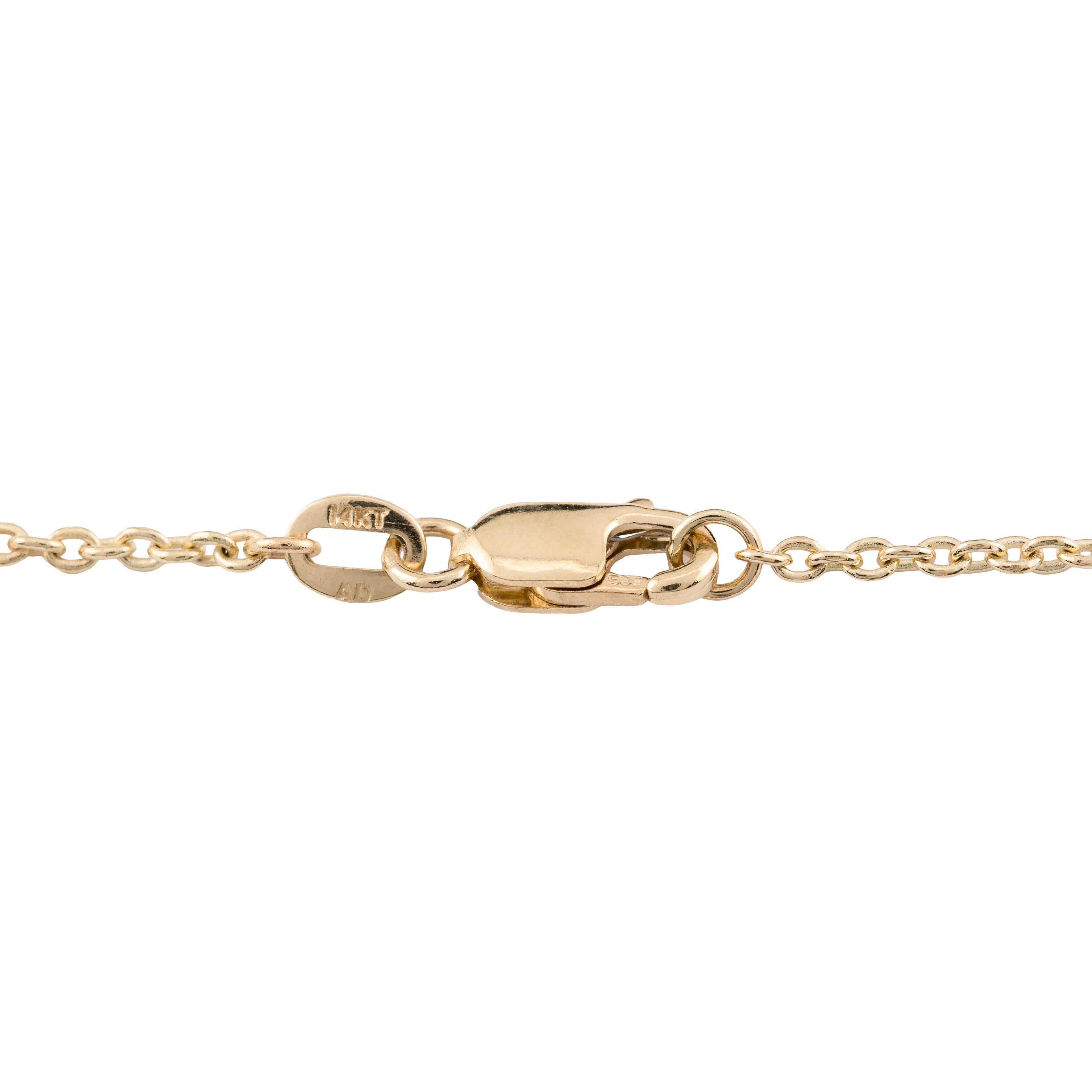 Collier à franges en or jaune 14K avec diamants en forme de poire et de marquise taillés en rose Pour femmes en vente