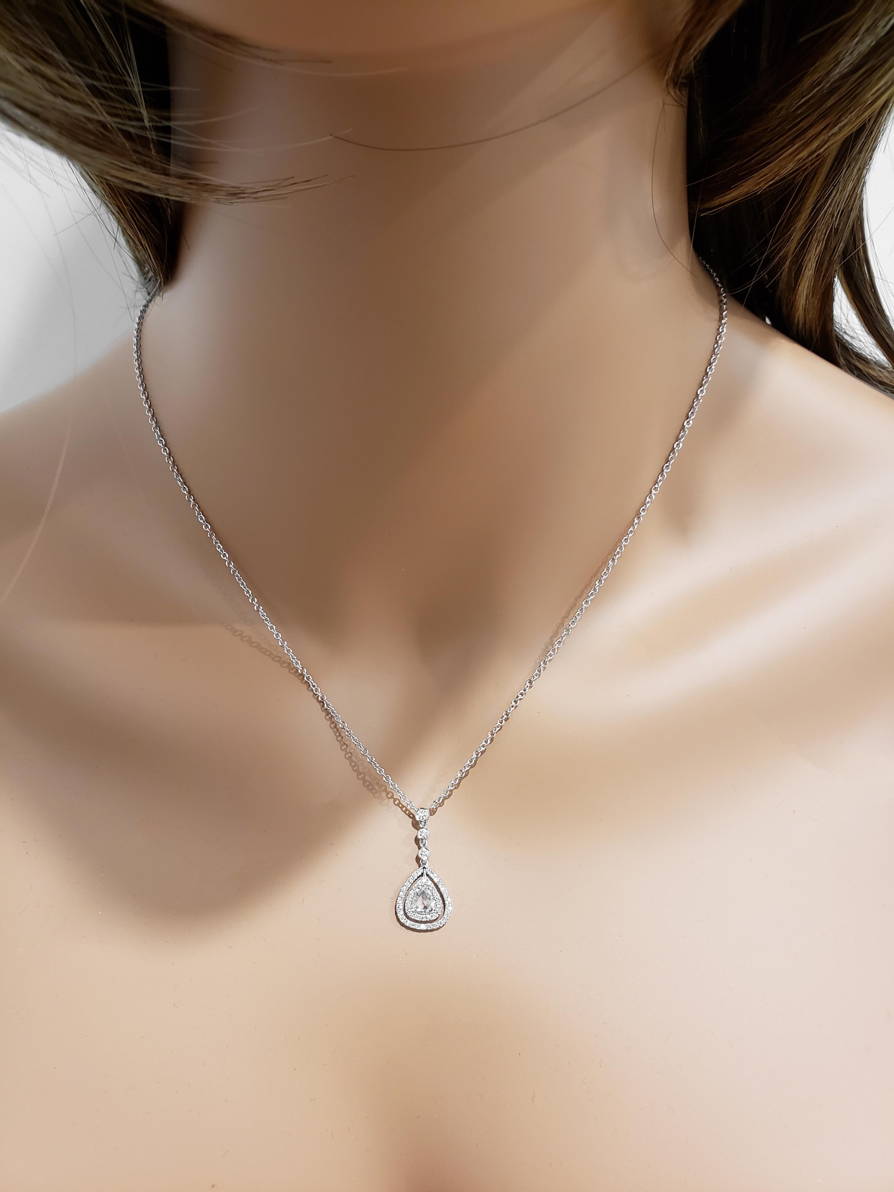 double line diamond necklace