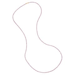 Rose-Cut Pink Sapphire Necklace in Rose Gold