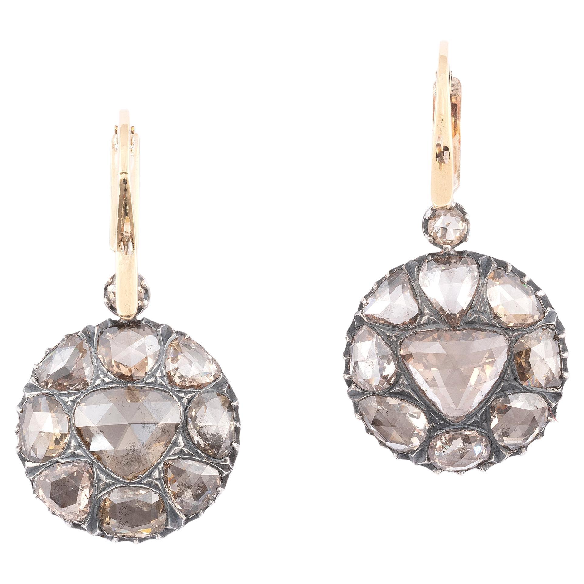 Antique Paste Cluster Earrings at 1stDibs paste