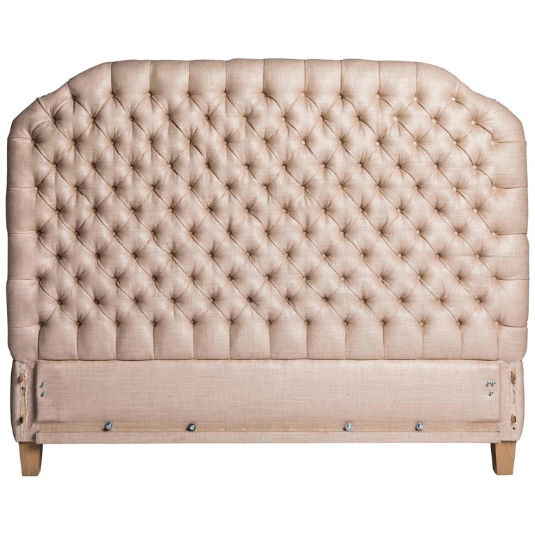 Rose Diamond Tufted Padded Queen Bed Frame with Headboard and Footboard