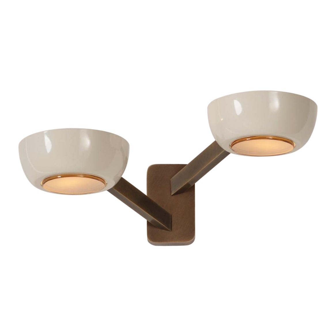 Applique double rose de Gaspare Asaro. Bronze Finition.