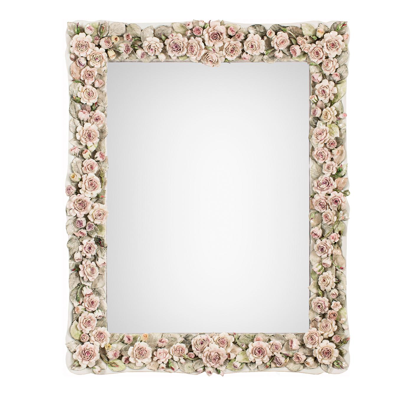 Rose Fiorite Rectangular Mirror