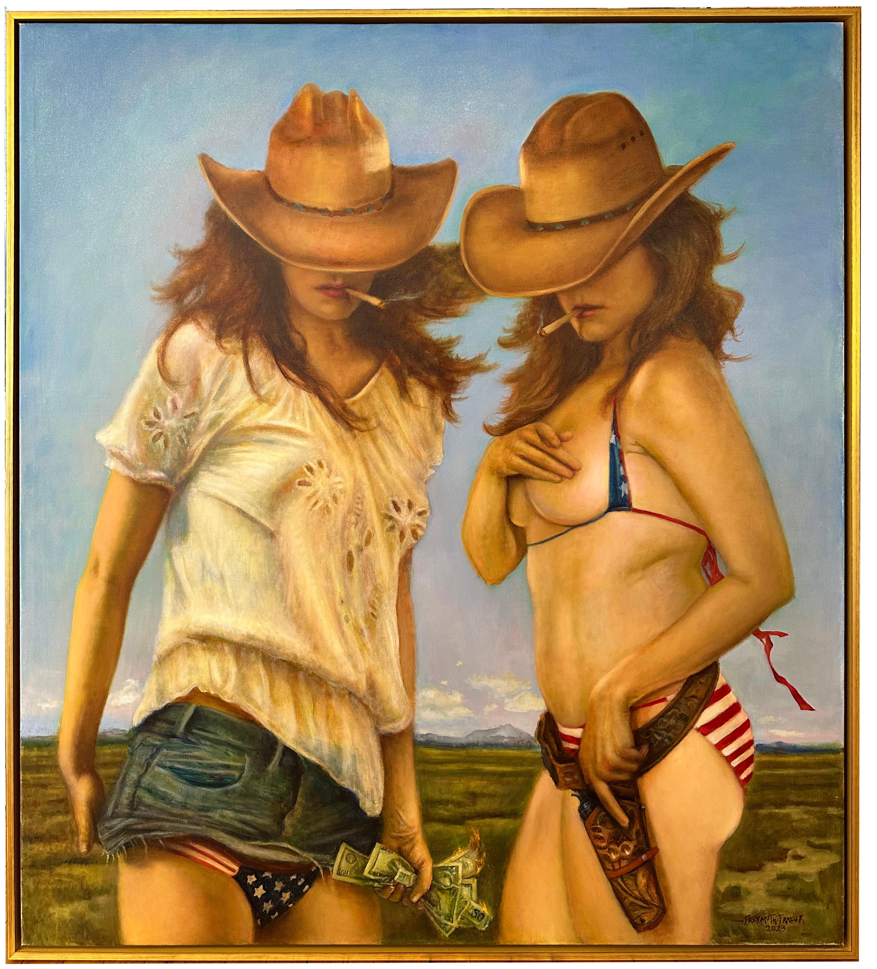 Rose Freymuth-Frazier
Un affare da non sottovalutare
olio su lino
52h x 46w in
132,08h x 116,84w cm
RFF063

Rose Freymuth-Frazier: Impiegando le tecniche del passato al servizio dell'esplorazione contemporanea, cerco di aggiungere una voce nuova