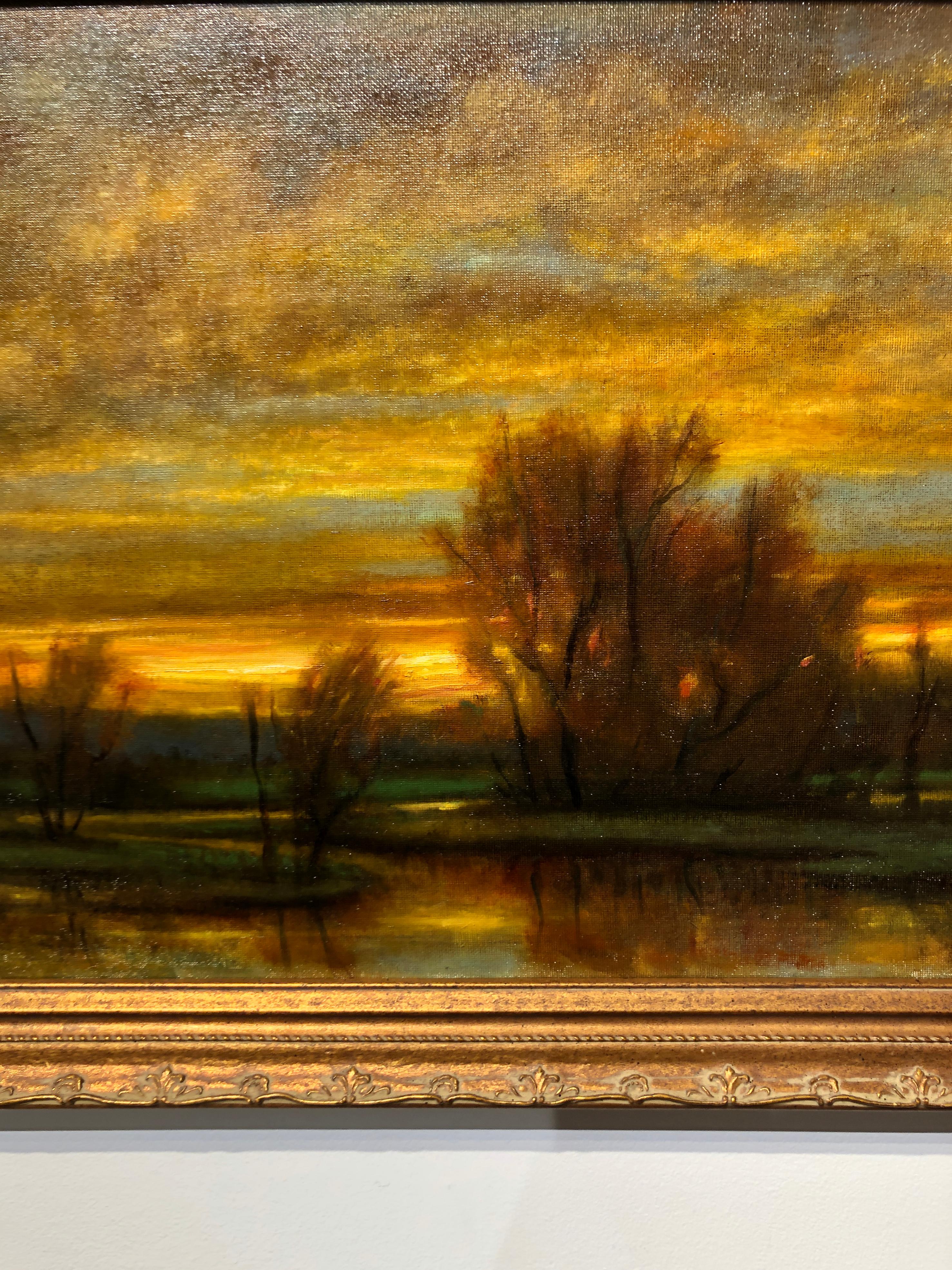 Burning Desire - Original Oil Painting, Soft Light Reflecting Romantic Colors 6
