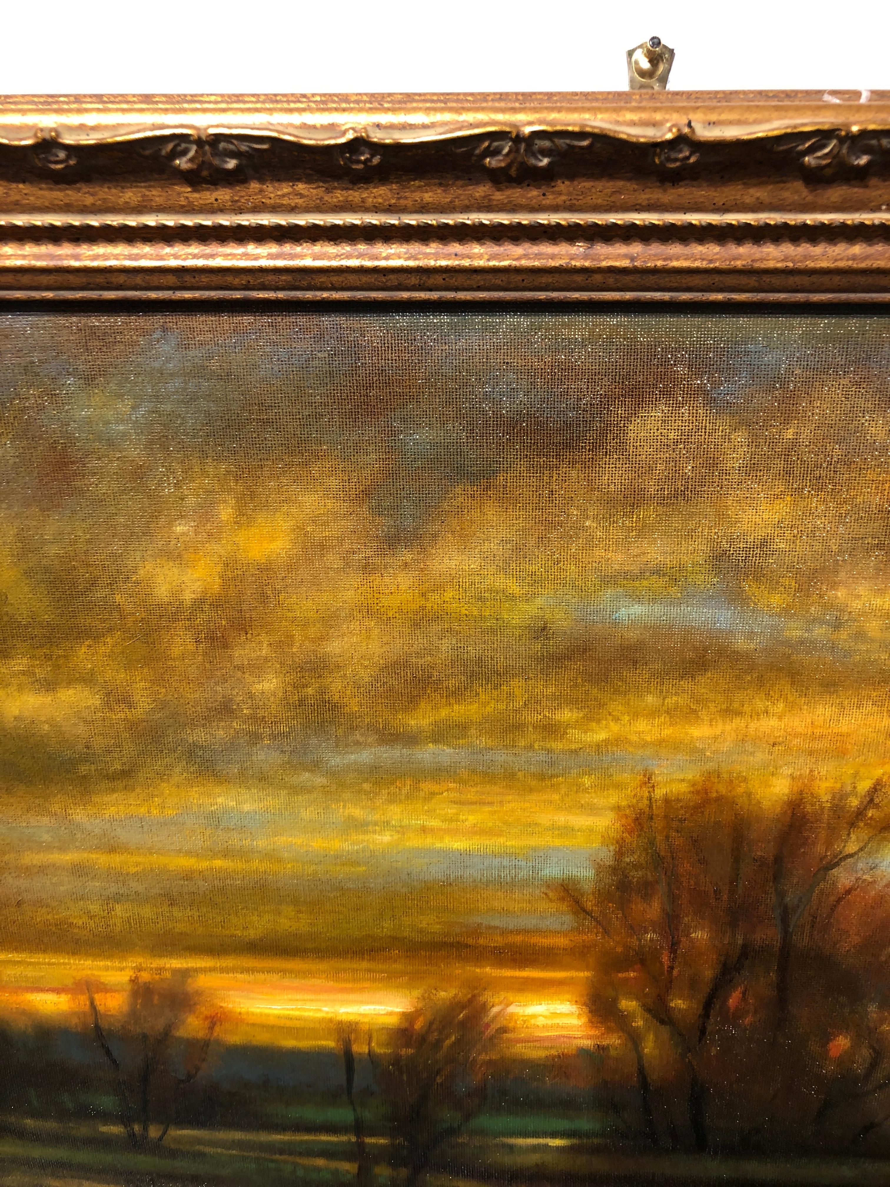 Burning Desire - Original Oil Painting, Soft Light Reflecting Romantic Colors 8