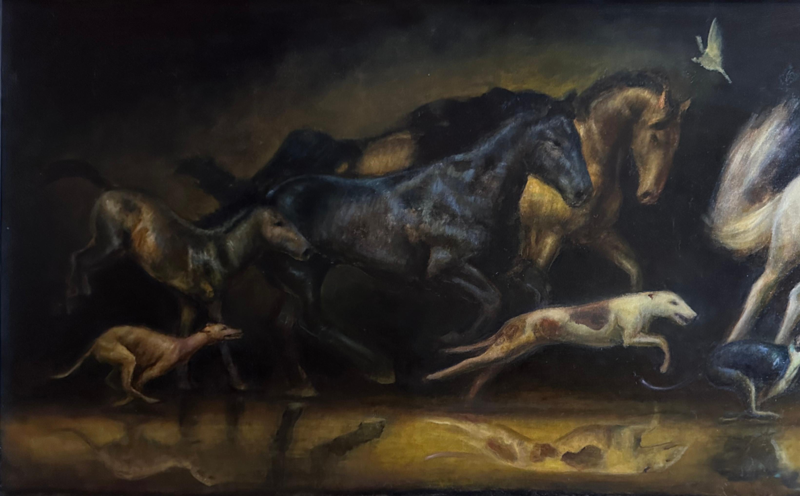 Cave Dreams - Huile originale - Rose Freymuth-Frazier en vente 1