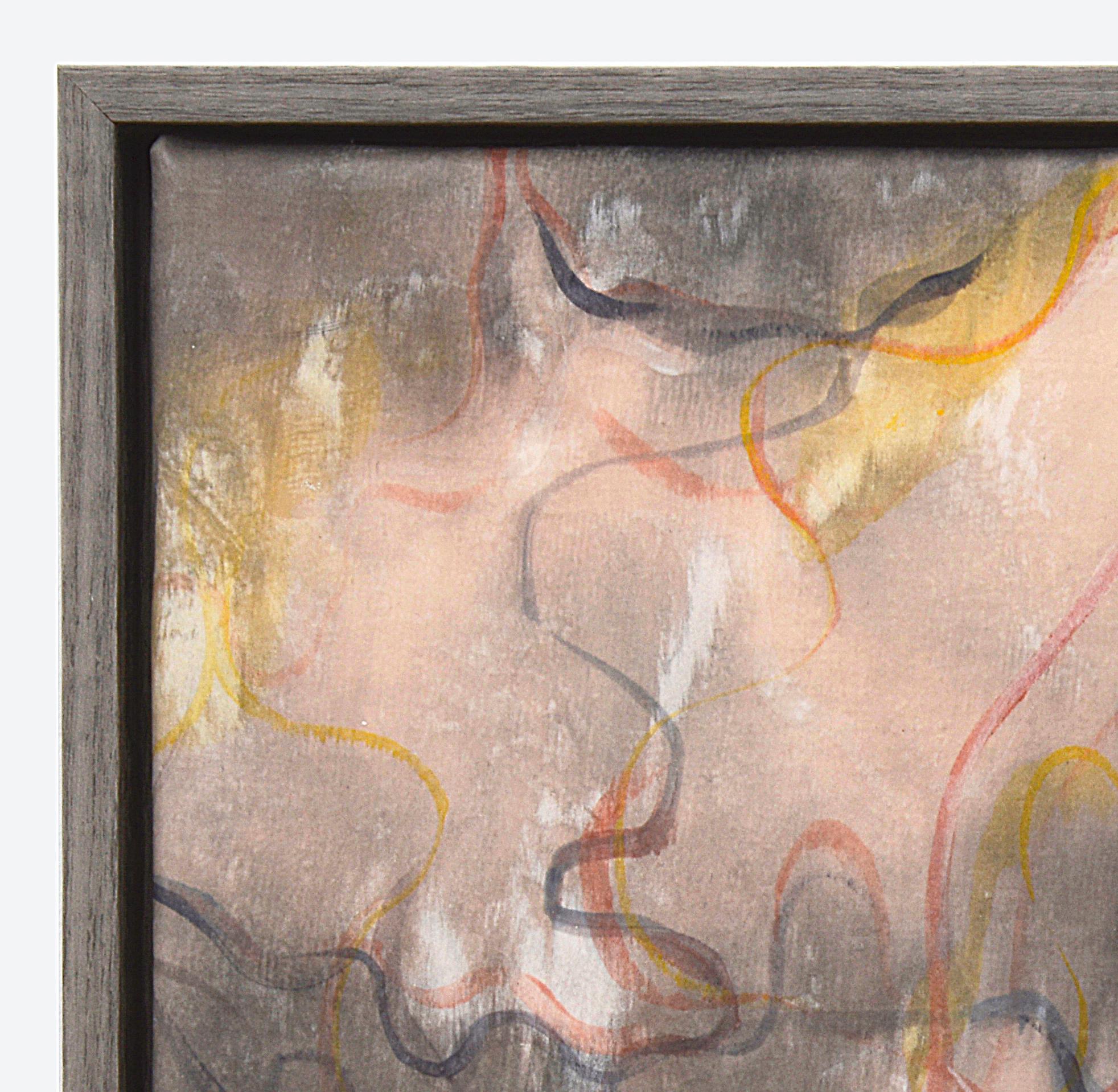 La Esencia - Pintura expresionista abstracta de paisaje sobre seda, 2024 - Painting Contemporáneo de Rose Fulbright