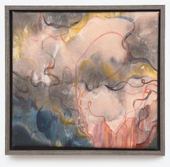 L'Essenza - Pittura di paesaggio espressionista astratta su seta, 2024