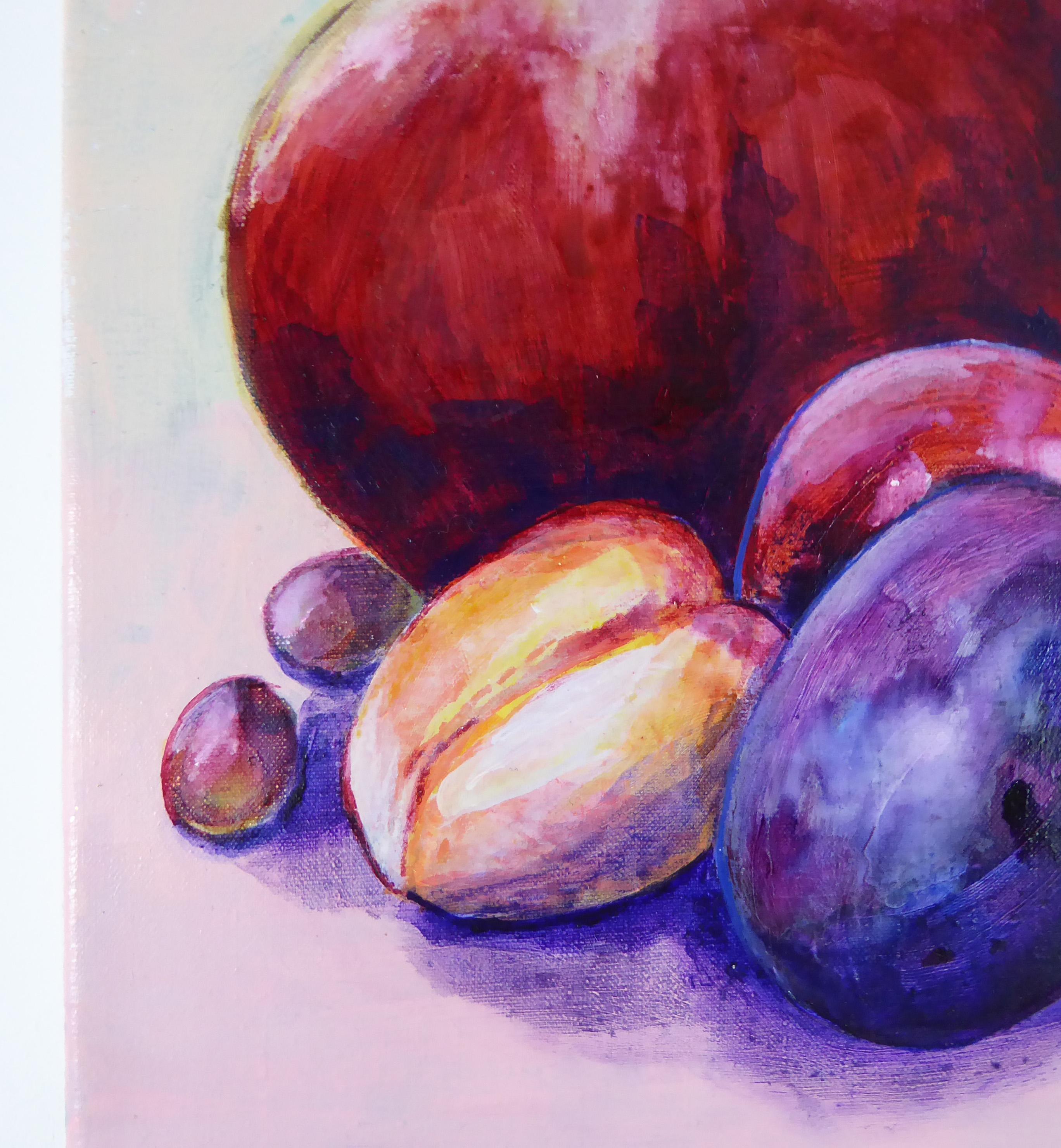 Natura morta con melograno - Pittura espressionista contemporanea, 2023 - Painting di Rose Fulbright