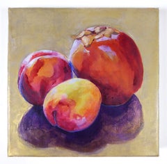 Still Life with Persimmon - Contemporary Expressionist Painting, 2023