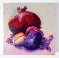 Still Life with Pomegranate - Contemporary Expressionist Painting, 2023