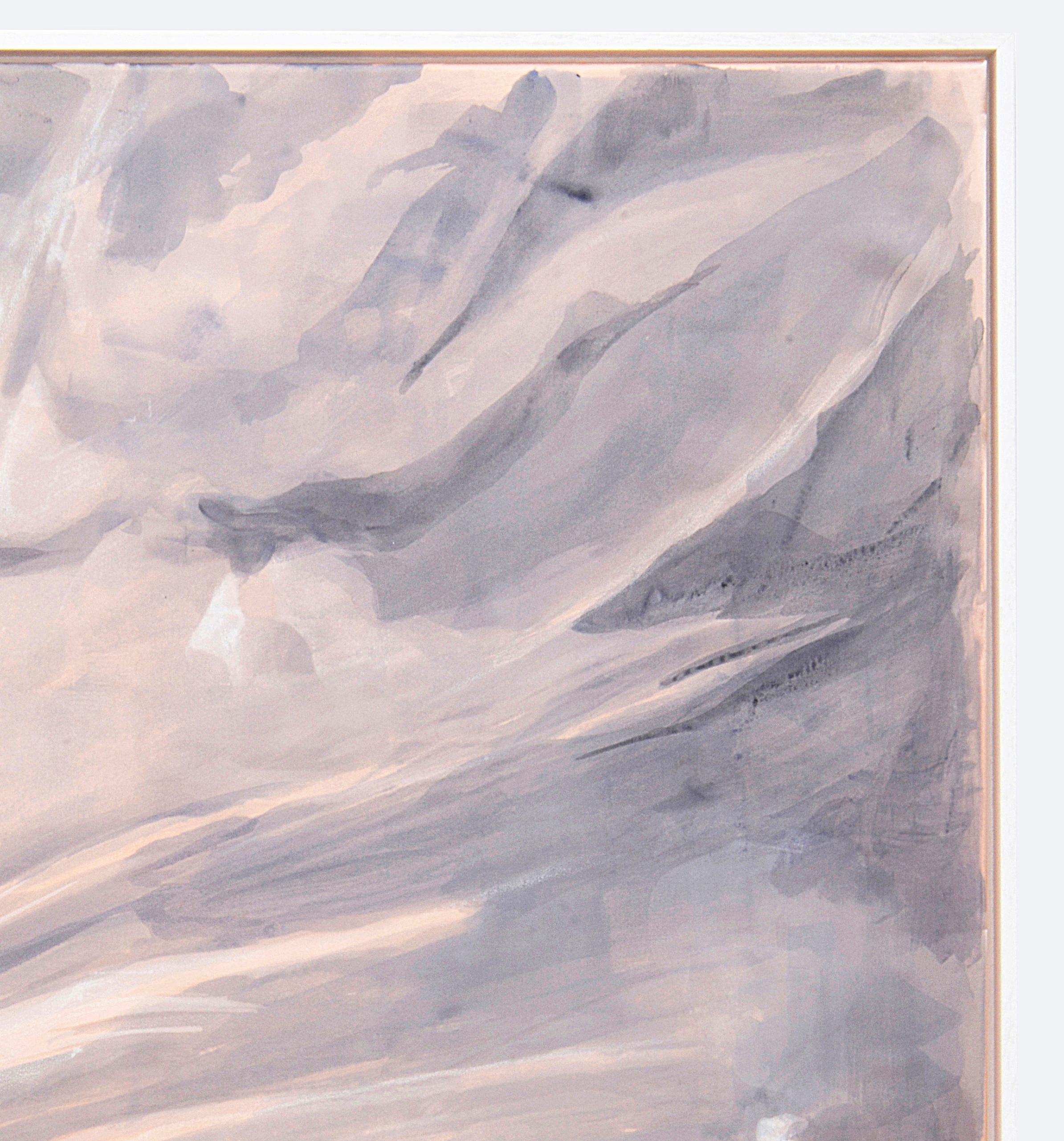 Treads of Light - Pittura espressionista contemporanea del cielo su seta, 2024 - Painting Contemporaneo di Rose Fulbright