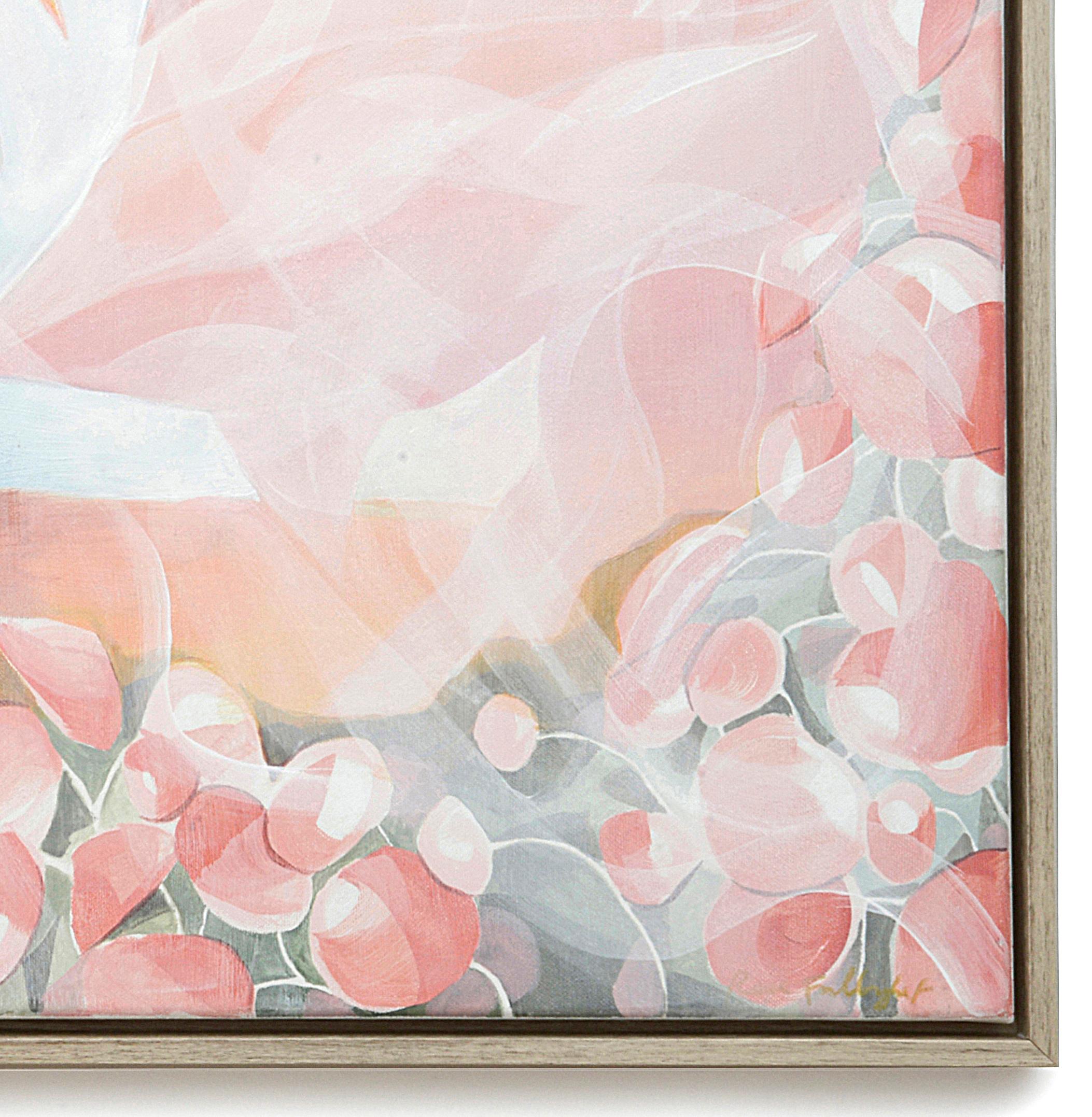 Luz y hojas - Pintura expresionista contemporánea de paisajes selváticos, 2024 - Painting de Rose Fulbright
