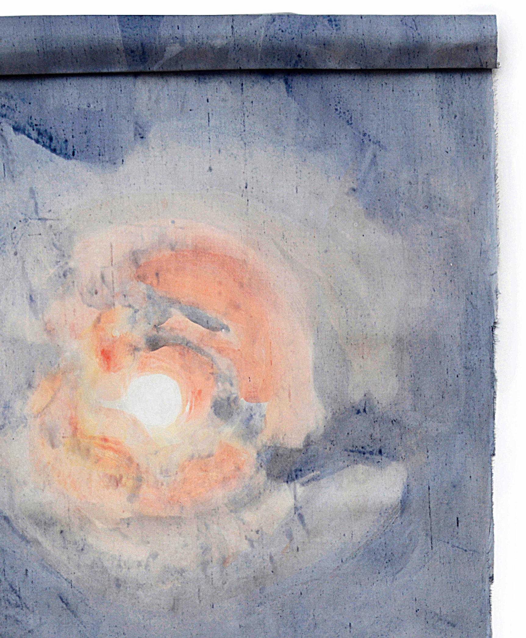 Manteau de ténèbres - Tenture murale peinte expressionniste contemporaine paysage céleste - Painting de Rose Fulbright