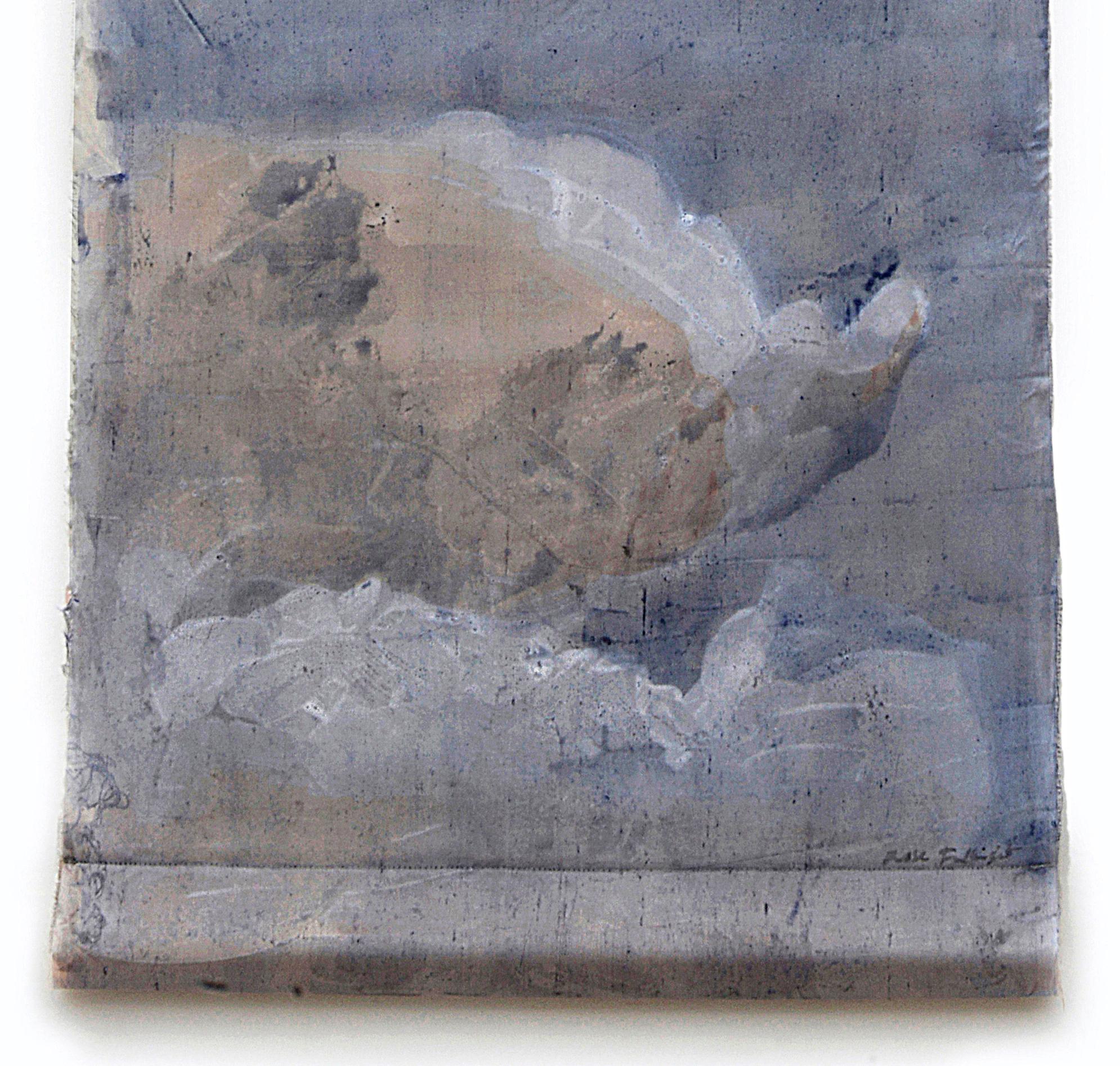 Manteau de ténèbres - Tenture murale peinte expressionniste contemporaine paysage céleste - Contemporain Painting par Rose Fulbright