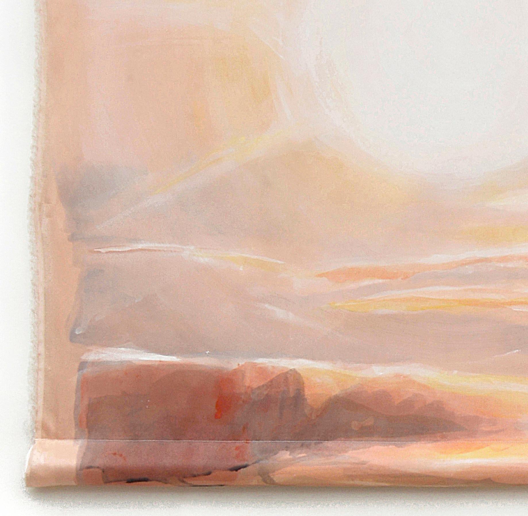 Resplendent Orb - Quadro del cielo contemporaneo espressionista dipinto su seta - Painting Contemporaneo di Rose Fulbright