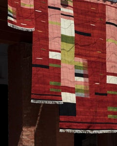 Rose Garden Rug, Hand Woven Wool Kilim