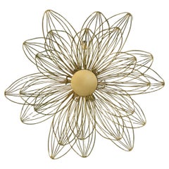 Rose  Gilt Wire Wall Sculpture (2 available)
