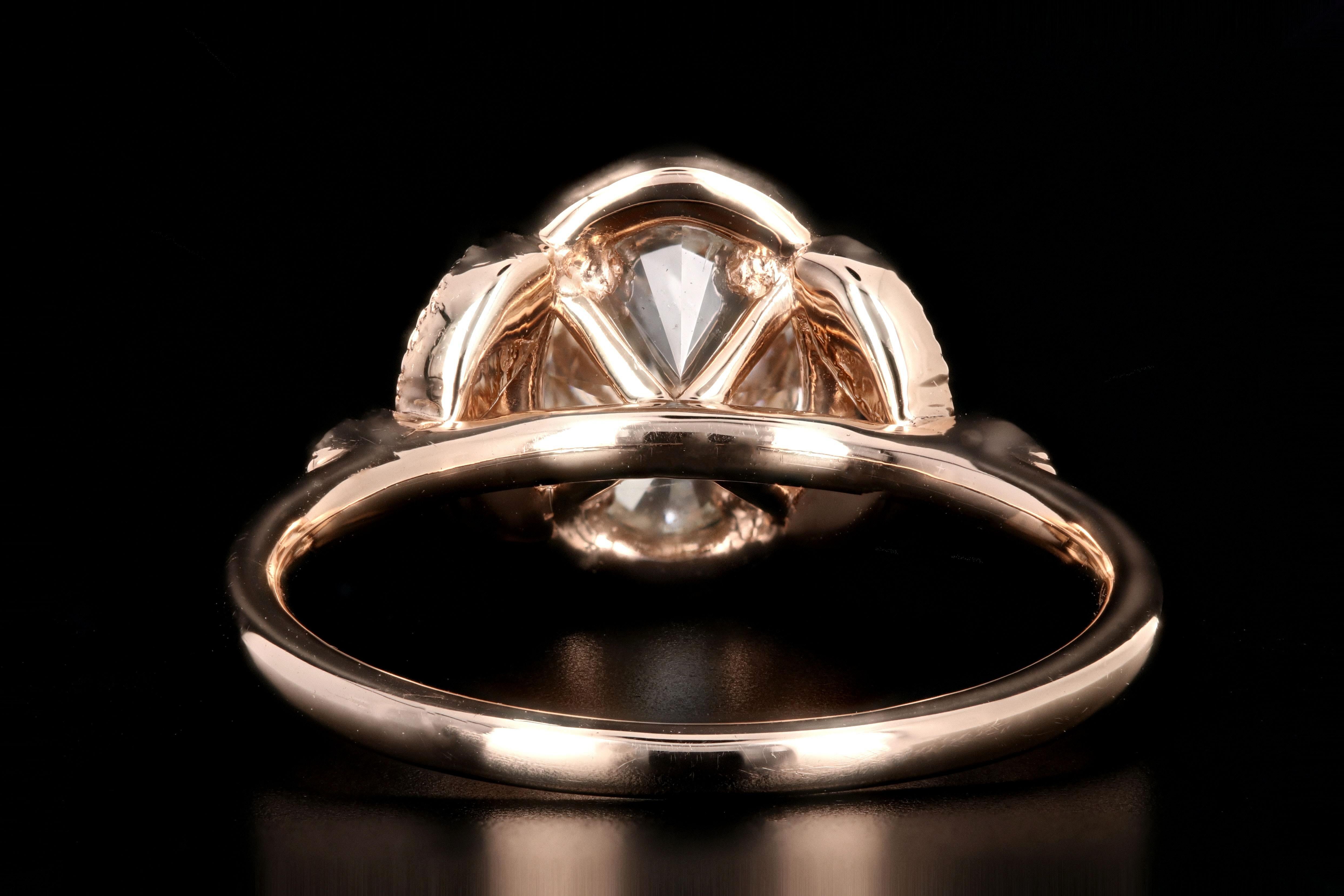 oval halo rose gold engagement rings