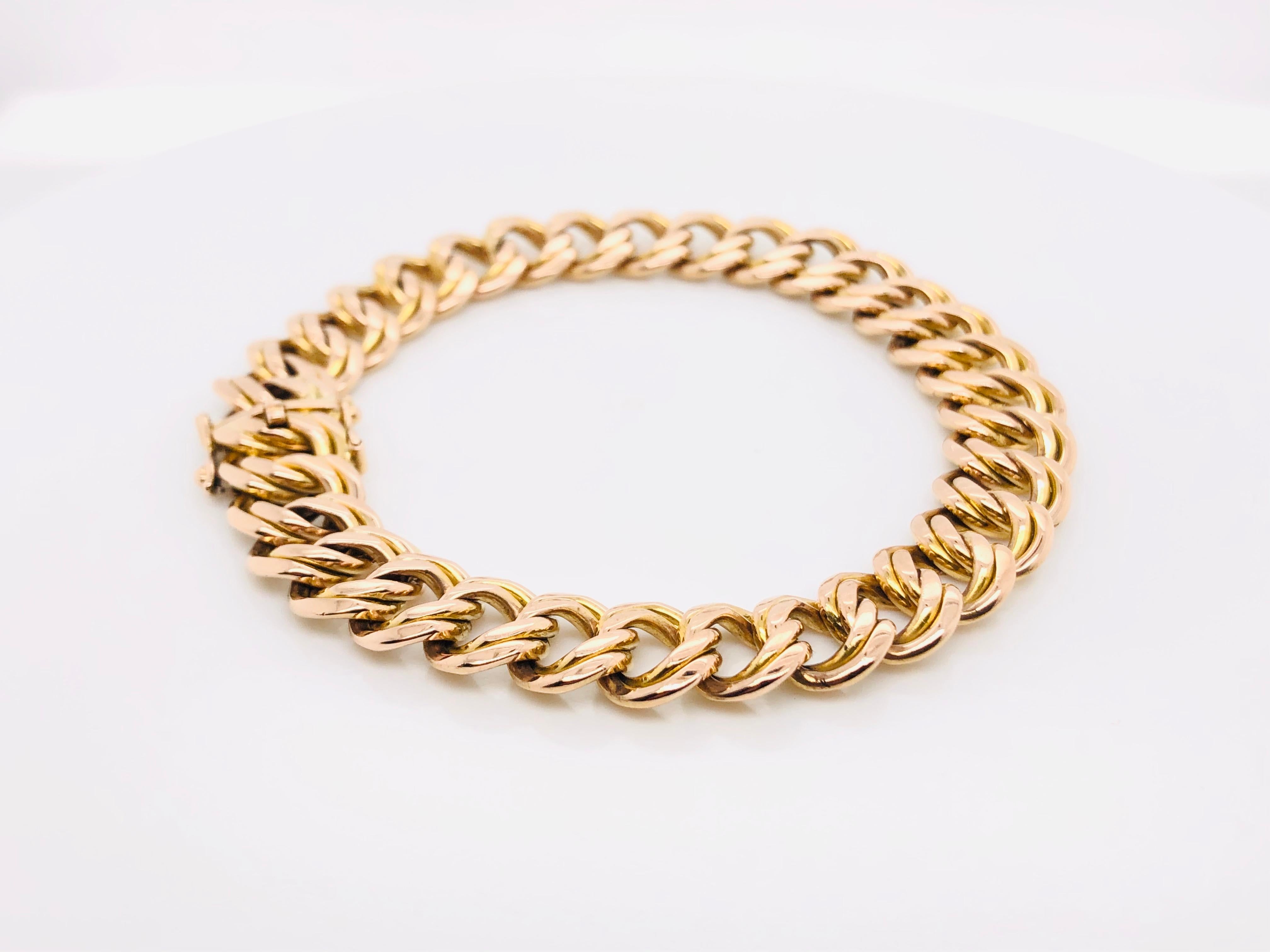 Contemporary Rose Gold 18 Karat American Mesh Bracelet