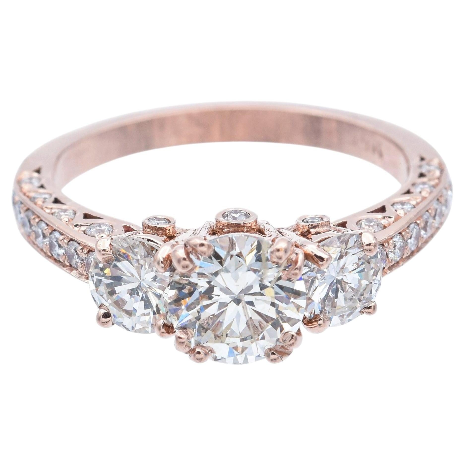 Rose Gold 2.34tcw Diamond Band Ring For Sale