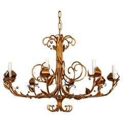 Vintage Rose Gold 8-Light C-Curve Berry Chandelier