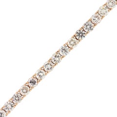 Rose Gold 8ctw Round Diamond Tennis 7 inch Bracelet