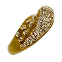 Rose Gold Diamond Pavé Cluster Ring with Agate, 2.00ctw, USA