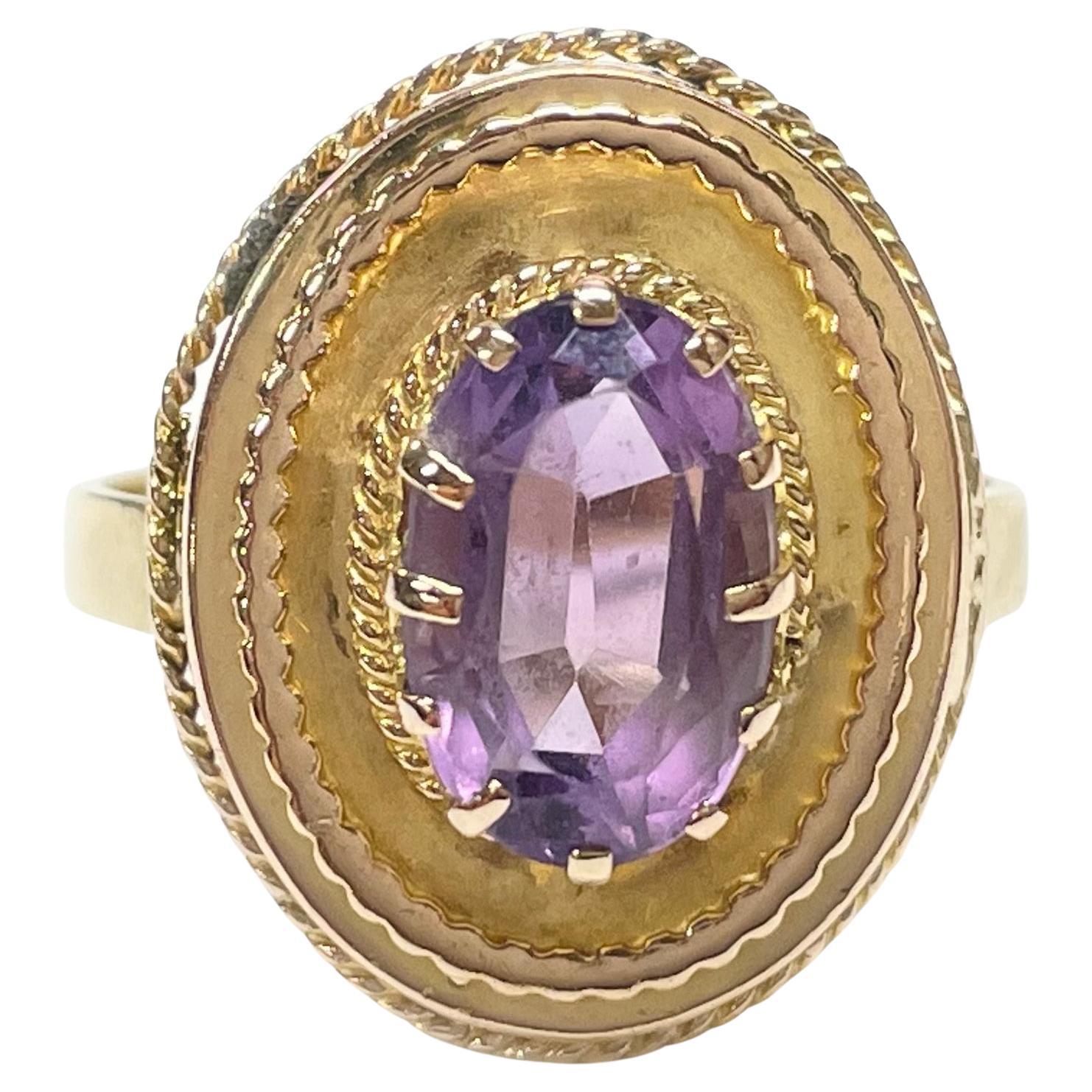 Rose Gold Amethyst Cocktail Ring