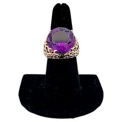 Anillo Amatista Oro Rosa