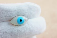 Rose Gold Amulet Evil Eye Mother of Pearl Turquoise Onyx Cufflinks