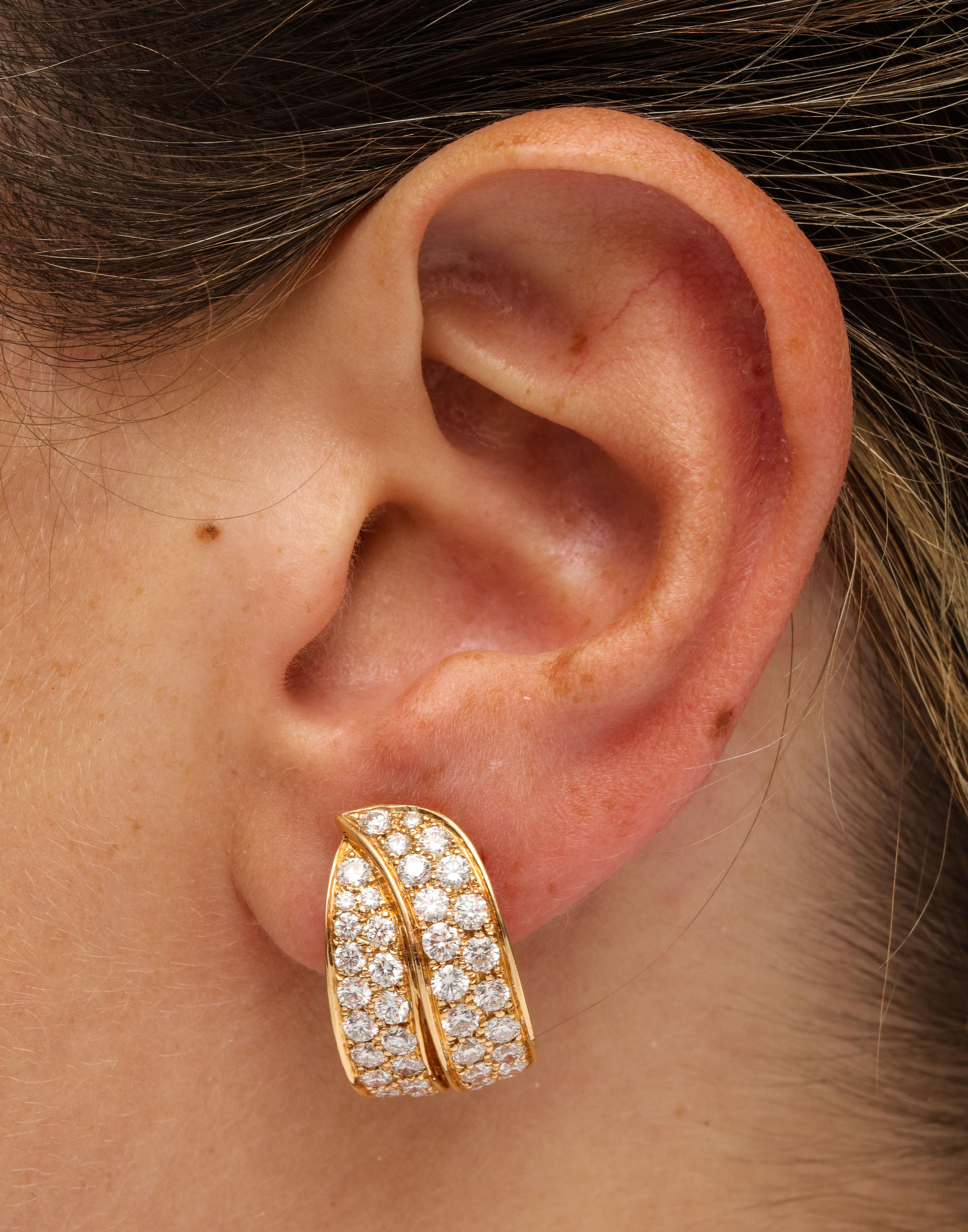 Rose Gold and Diamond Cocktail Earrings 1