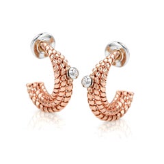 Rose Gold and Diamond Earrings – TORCHON Collection *