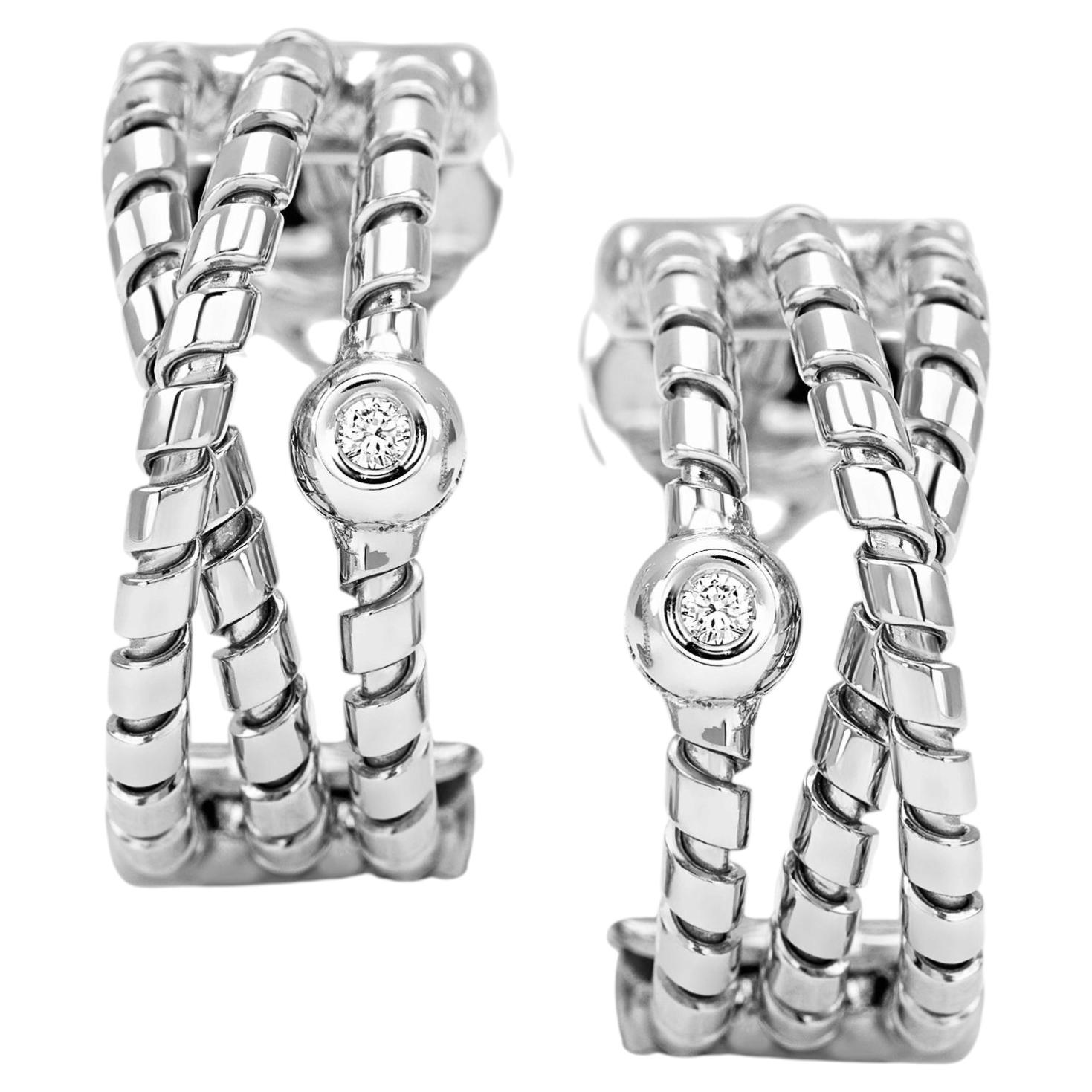 Rose Gold and Diamond Earrings - TORCHON Collection * For Sale