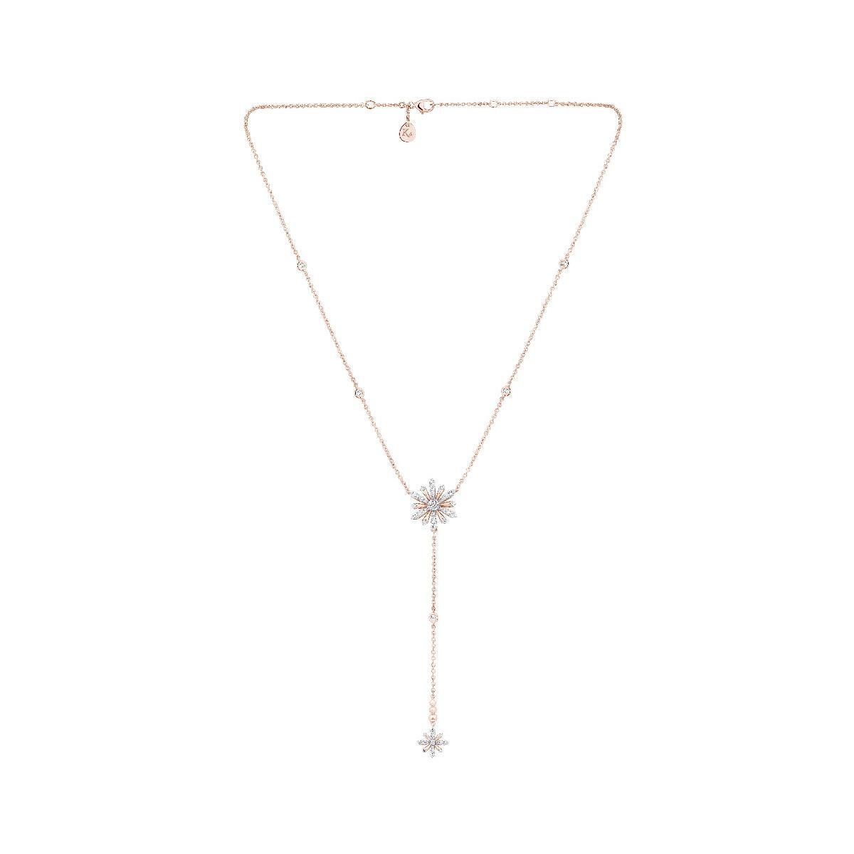 Contemporain Bracelet Edelweiss Sunshine en or rose et diamants en vente
