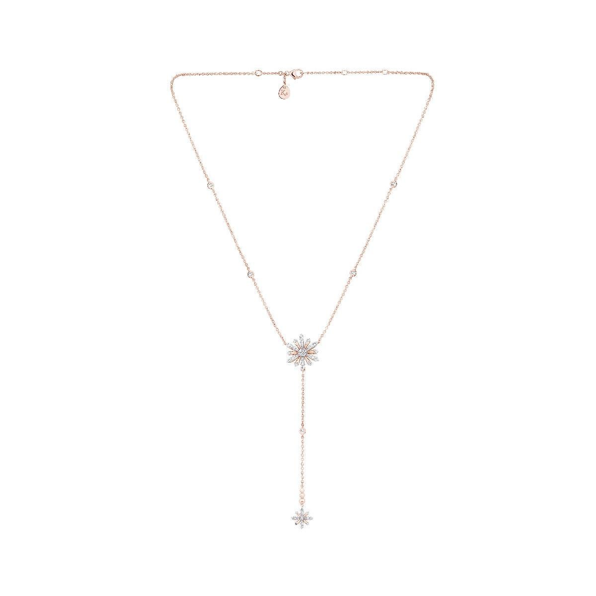 Sonnenarmband aus Roségold und Diamanten mit Edelweiss (Zeitgenössisch) im Angebot