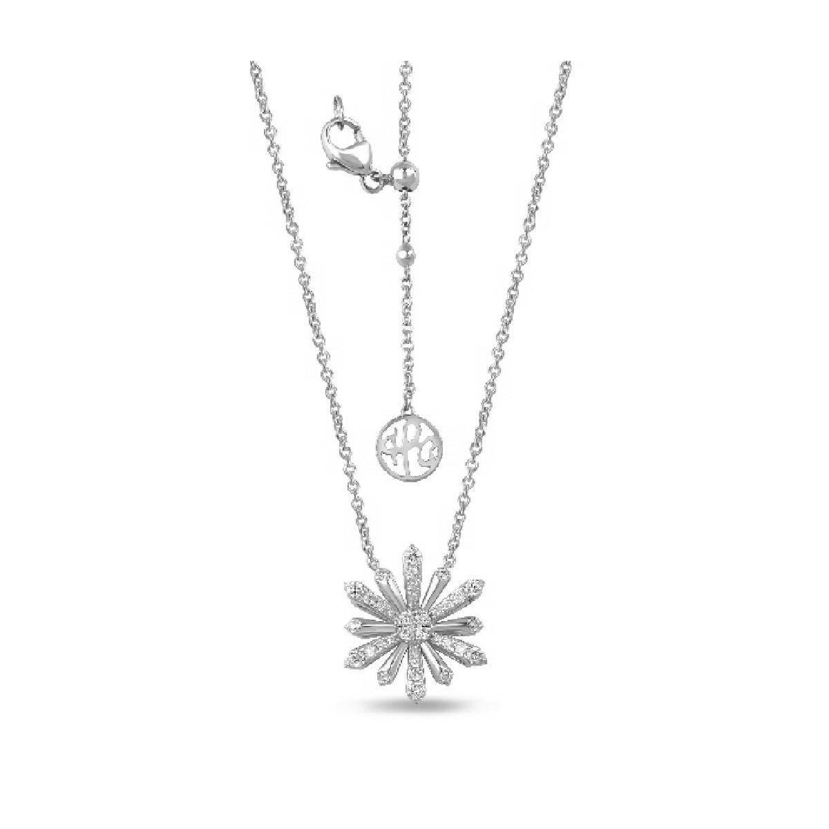 Sonnenarmband aus Roségold und Diamanten mit Edelweiss im Zustand „Neu“ im Angebot in Bilbao, ES